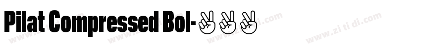 Pilat Compressed Bol字体转换